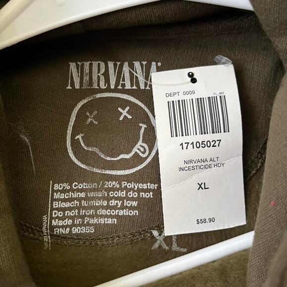 Green Nirvana Incesticide Size XL Hoodie - Picture 3 of 3